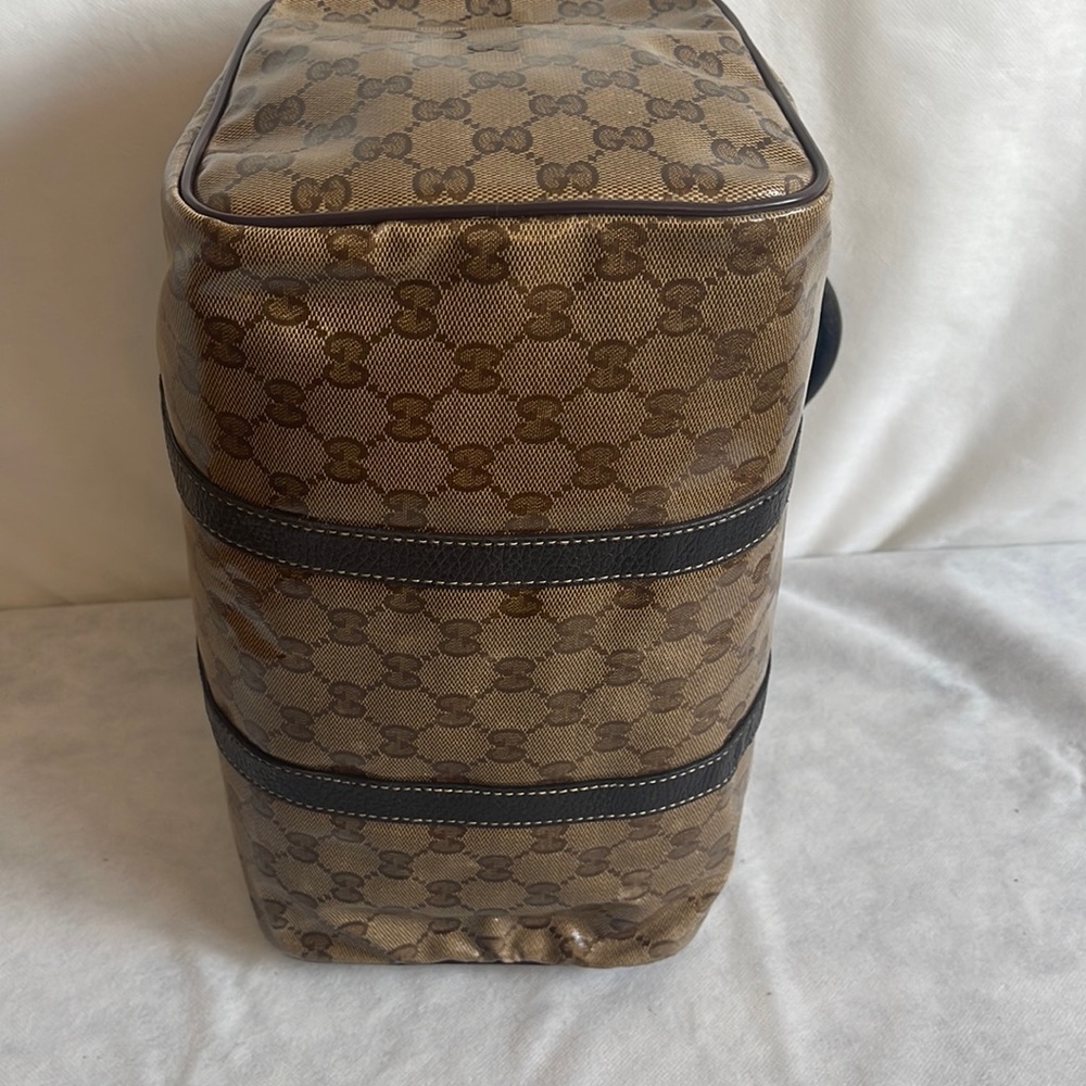 Gucci Brown Gg Crystal Boston Bag - Picture 6 of 14